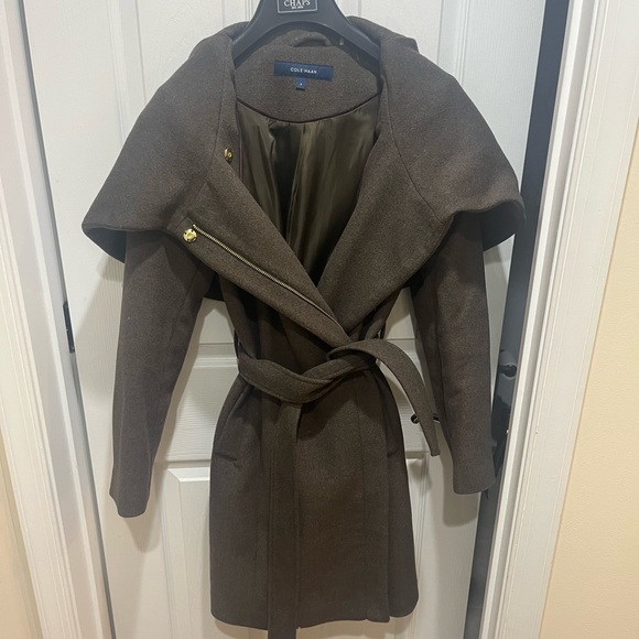 Cole Haan Wool Trench Coat - Picture 1 of 4